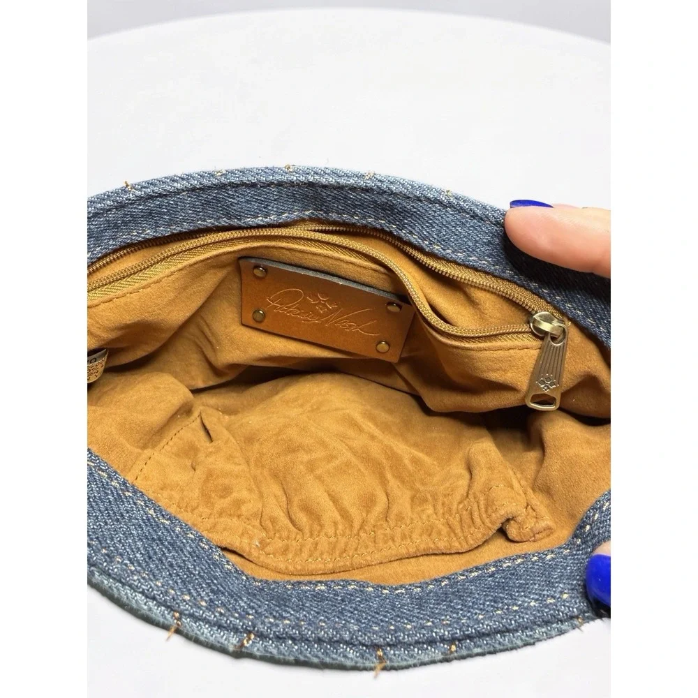 NWT Patricia Nash Quilted Blue Dark Denim Bonny Crossbody turnlock